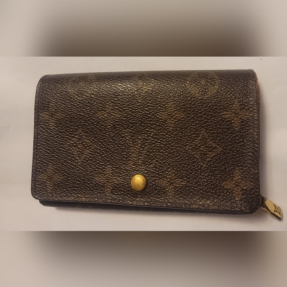 Vintage Louis Vuitton Monogram Porte Monnaie Bifold Wallet Authentic